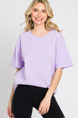 Lavender Faded Basic T-Shirt