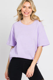 Lavender Faded Basic T-Shirt