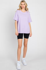 Lavender Faded Basic T-Shirt