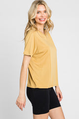 Gold Basic Cropped T-Shirt