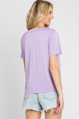 Lavender Basic Cropped T-Shirt