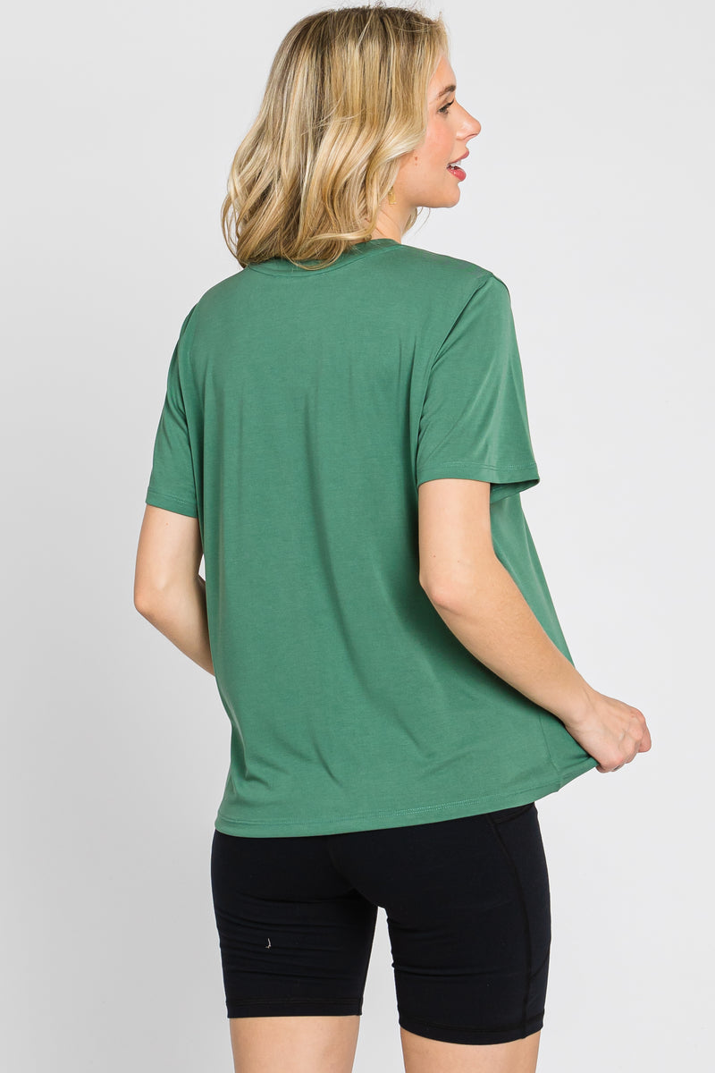 Green Basic Cropped T-Shirt – PinkBlush