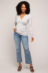 Heather Grey Bravado Designs Long Sleeve Nursing Top