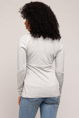 Heather Grey Bravado Designs Long Sleeve Nursing Top