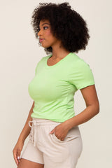 Lime Basic Crew Neck Tee