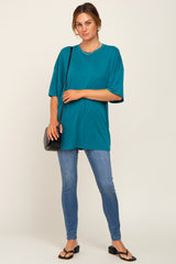 Teal Basic Oversized T-Shirt