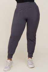 Charcoal Soft Knit Plus Jogger Pants