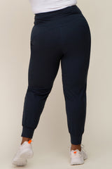 Black Soft Knit Plus Jogger Pants