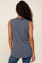 Navy Striped Tank