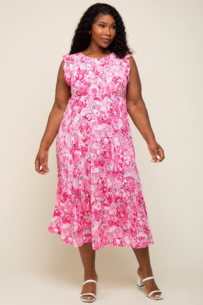 Plus size outlet paisley maxi dress