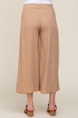 Mocha Wide Leg Maternity Pants