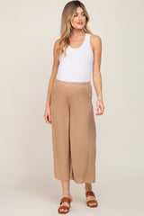 Mocha Wide Leg Maternity Pants