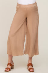 Mocha Wide Leg Maternity Pants