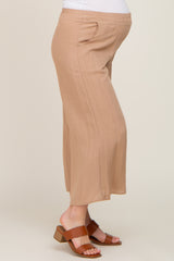 Mocha Wide Leg Maternity Pants