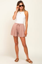 Taupe Drawstring Lounge Shorts