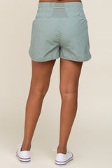 Sage Curved Hem Active Shorts