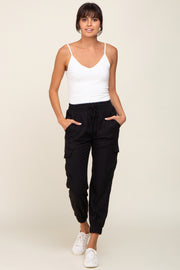 Black Drawstring Cargo Pants