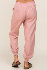 Mauve Smocked Joggers