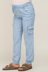 Chambray Maternity Jogger Pants