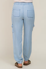 Chambray Maternity Jogger Pants