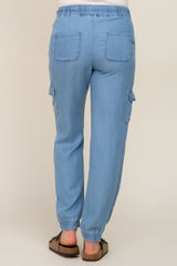 Blue Maternity Jogger Pants