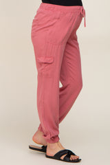 Mauve Maternity Jogger Pants