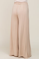 Cream Flowy Maternity Pants