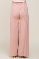 Pink Flowy Maternity Pants