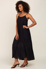 Black Tiered Maxi Dress