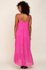 Fuchsia Tiered Maxi Dress