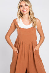 Rust Pocket Front Wide Leg Jumpsuit