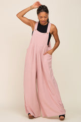 Mauve Sleeveless Wide Leg Jumpsuit