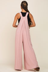 Mauve Sleeveless Wide Leg Jumpsuit