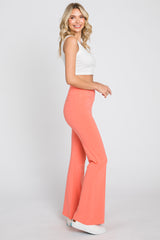 Coral Layered V-Front Leggings