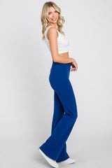 Blue Layered V-Front Leggings