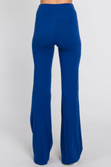 Blue Layered V-Front Leggings