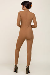 Mocha Ribbed Jumpsuit