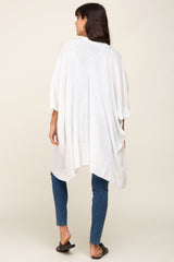 Ivory Knit Open Front Cardigan