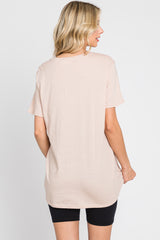 Light Pink Oversized Short Sleeve Top