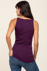 Plum Seamless Fitted Tank Top