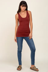 Rust Seamless Fitted Tank Top