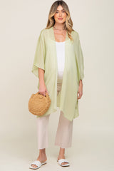 Lime Lightweight Side Slit Maternity Coverup