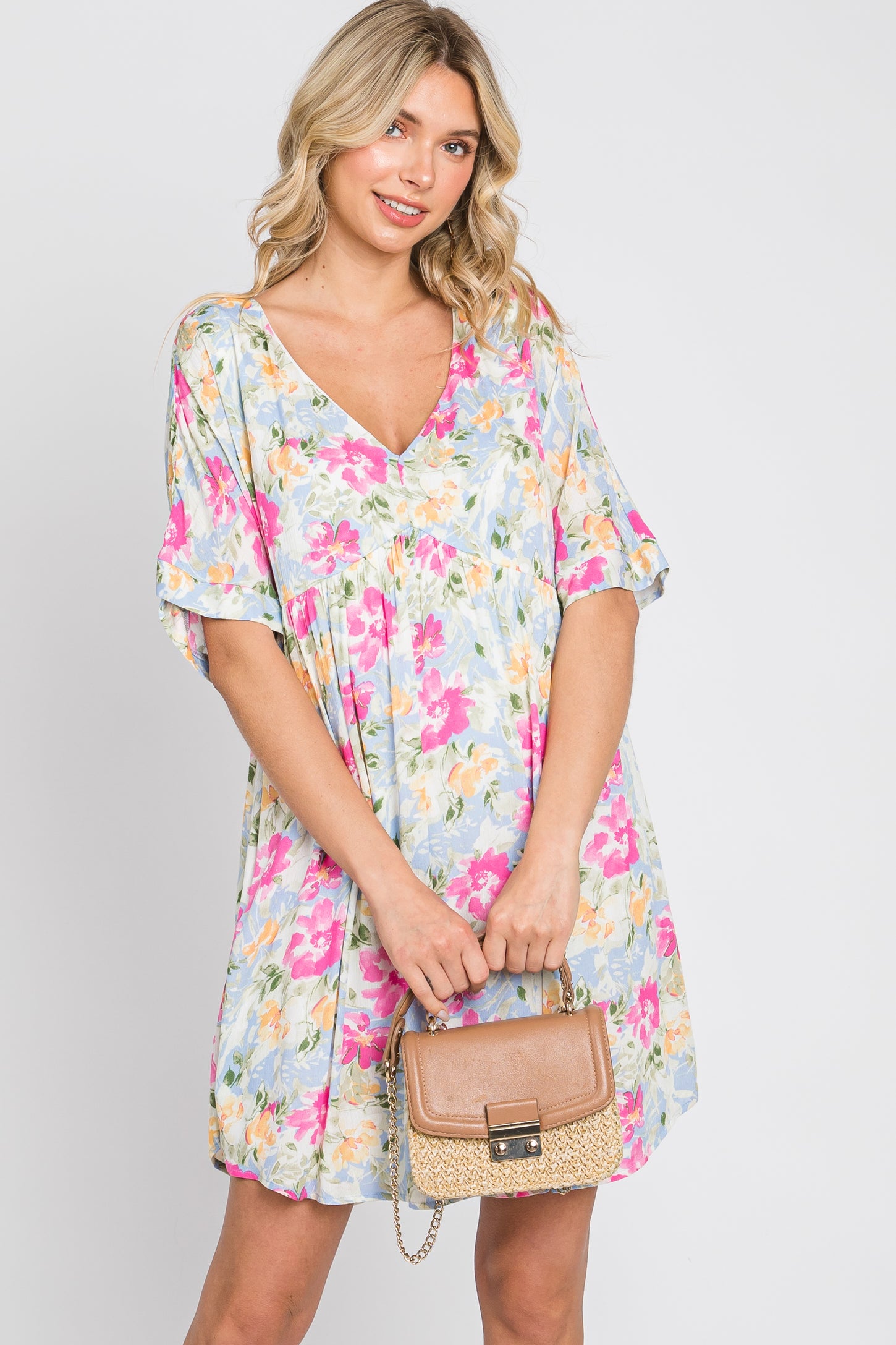 Floral Babydoll Maternity Dress