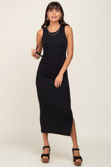 Black Fitted Midi Dress