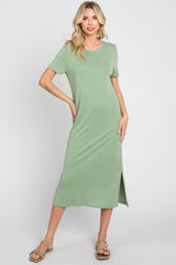 Green Midi T-Shirt Dress