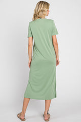 Green Midi T-Shirt Dress