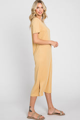 Yellow Midi T-Shirt Dress