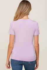 Lavender Short Sleeve Maternity Top