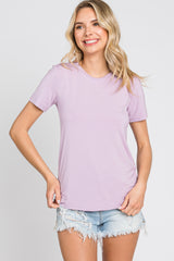 Lavender Short Sleeve Maternity Top