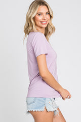 Lavender Short Sleeve Top